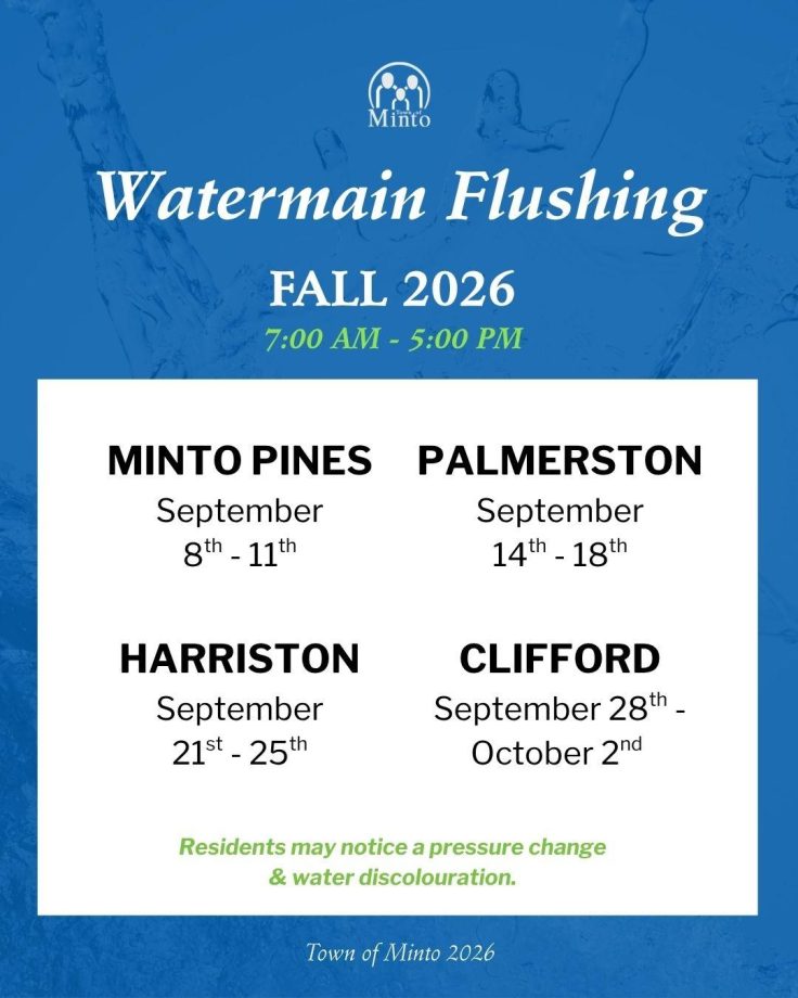 Fall Watermain Flushing Schedule