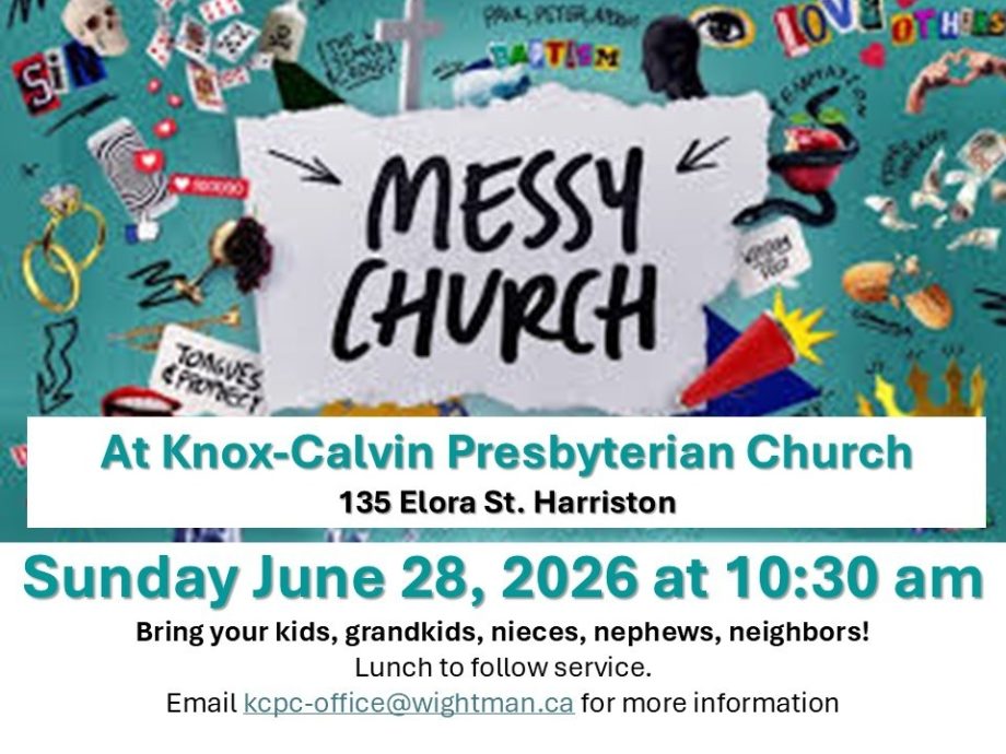 Messy Church at Knox Calvin Presbyterian Church poster 69b7cb1f e6ed 4a10 b1e2 e6625d4e99f4